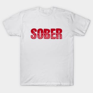 Sober Christmas, Holiday Sobriety, NA AA 12 Step T-Shirt